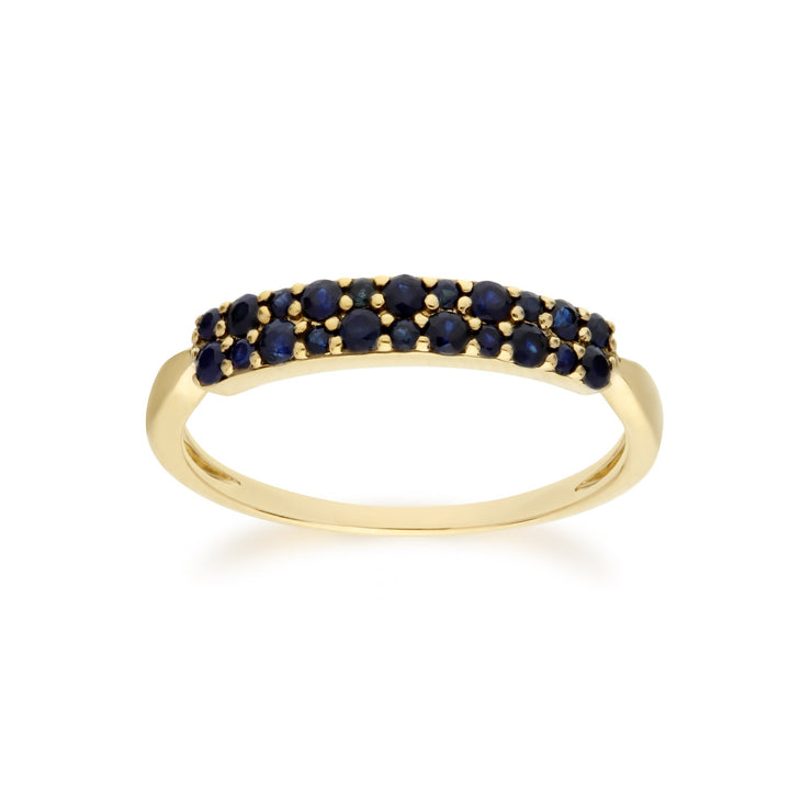 Classic Sapphire Cluster Panel Ring & Pendant Set Image 3