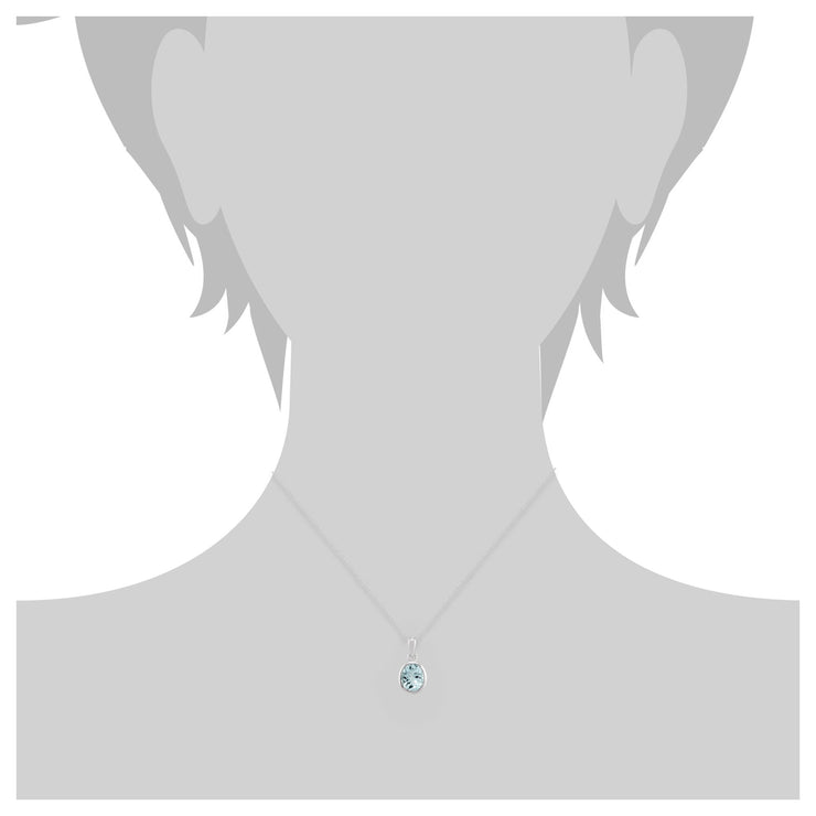 Classic Aquamarine Pendant on Chain Image 3