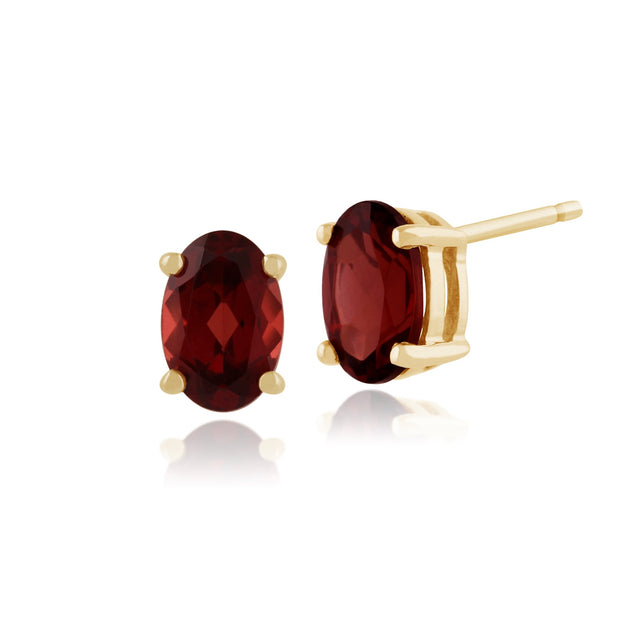 Classic Garnet Stud Earrings Image 1
