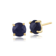 Classic Sapphire Checkerboard Stud Earrings Image 1
