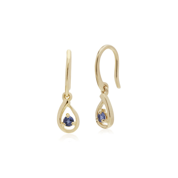 Single Tanzanite Drop Earrings Image 1