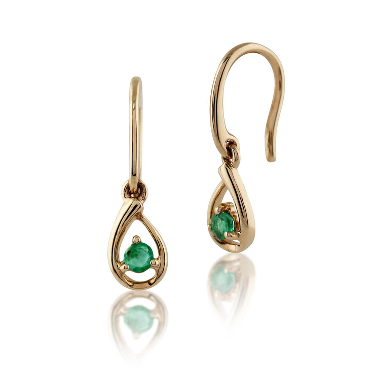 Classic Emerald Drop Earrings Image 1