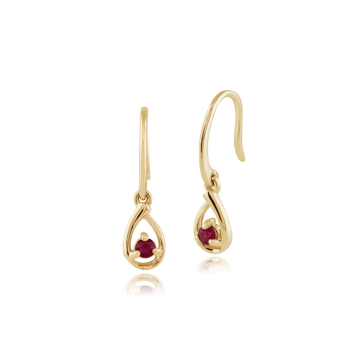 Classic Ruby Drop Earrings Image 1