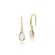 Classic Pear Opal Bezel Drop Earrings & Pendant Set Image 2