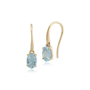 Classic Aquamarine Single Stone Drop Earrings & Bracelet Set Image 2