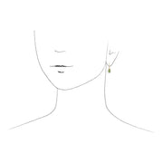 Classic Oval Peridot Drop Earrings Image 2