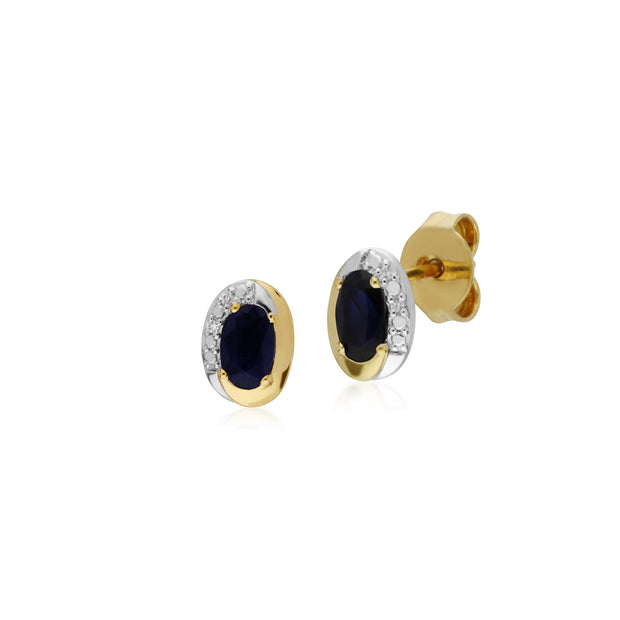 Classic Sapphire & Diamond Stud Earrings Image 1