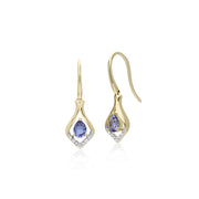 Classic Tanzanite & Diamond Drop Earrings Image 1