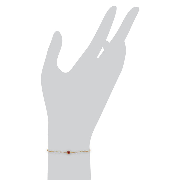 Classic Garnet Checkerboard Bracelet Image 3