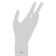 Classic Amethyst Heart Single Stone Bracelet Image 3