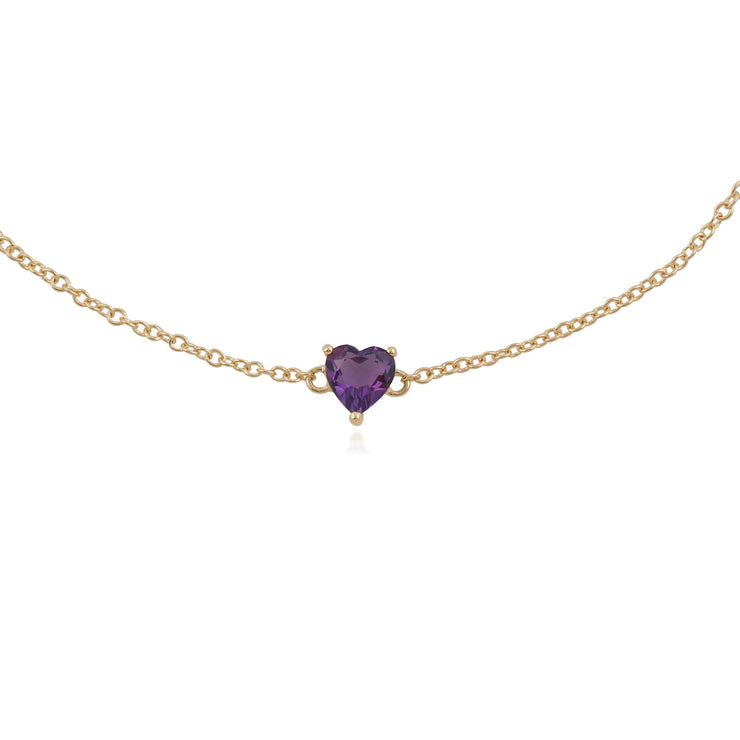 Classic Amethyst Heart Single Stone Bracelet Image 1