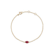 Classic Oval Ruby Single Stone Bracelet Image 2