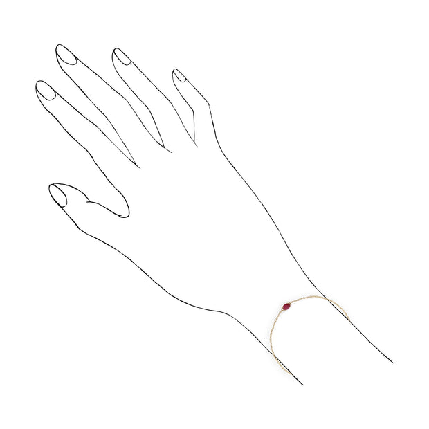 Classic Oval Ruby Single Stone Bracelet Image 3
