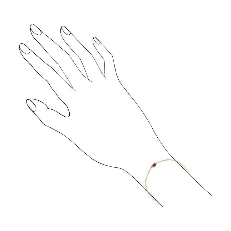 Classic Oval Ruby Single Stone Bracelet Image 3