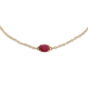 Classic Oval Ruby Single Stone Bracelet Image 1