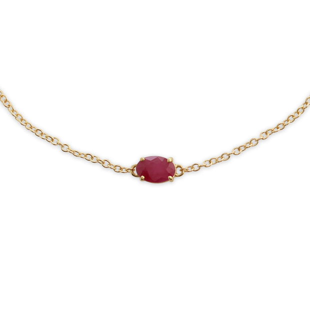 Classic Oval Ruby Single Stone Bracelet Image 1