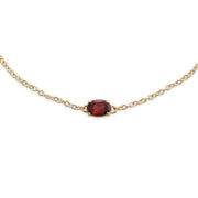 Classic Oval Garnet Single Stone Bracelet Image 1