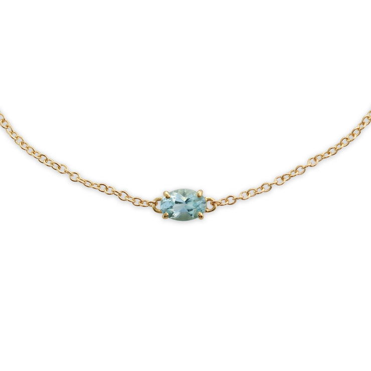 Classic Aquamarine Single Stone Drop Earrings & Bracelet Set Image 3