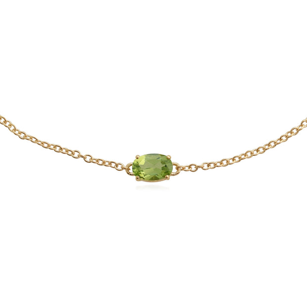 Classic Oval Peridot Single Stone Bracelet Image 1