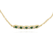 Classic Emerald & Diamond twist Bracelet Image 1