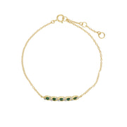 Classic Emerald & Diamond Twist Bracelet Image 2