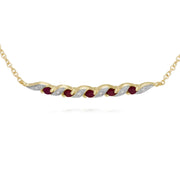 Classic Ruby & Diamond Spiral Bracelet Image 1
