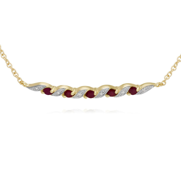 Classic Ruby & Diamond Spiral Bracelet Image 1