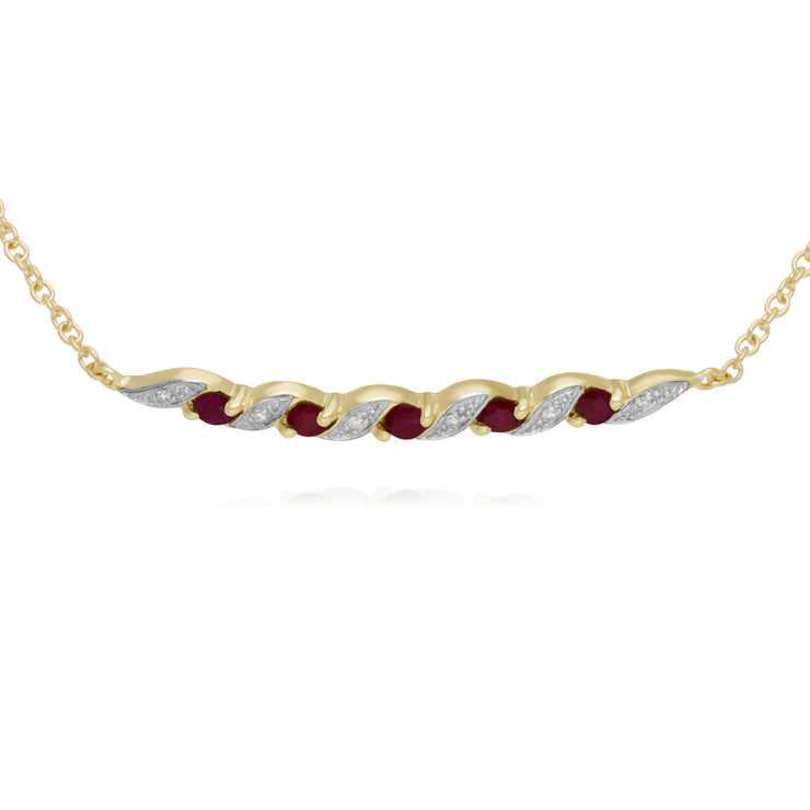 Classic Ruby & Diamond Spiral Bracelet Image 1