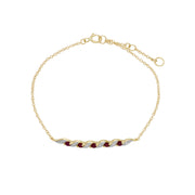 Classic Ruby & Diamond Spiral Bracelet Image 2