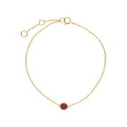 Classic Milgrain Single Ruby Bracelet Image 2