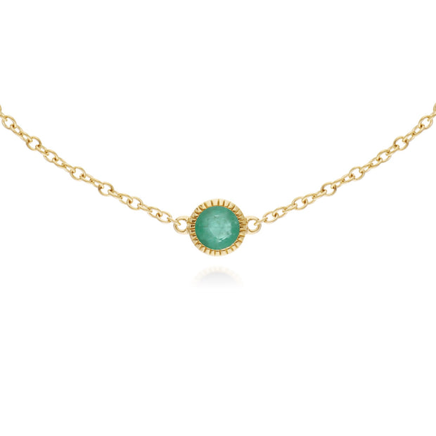 Classic Milgrain Single Emerald Bracelet Image 1