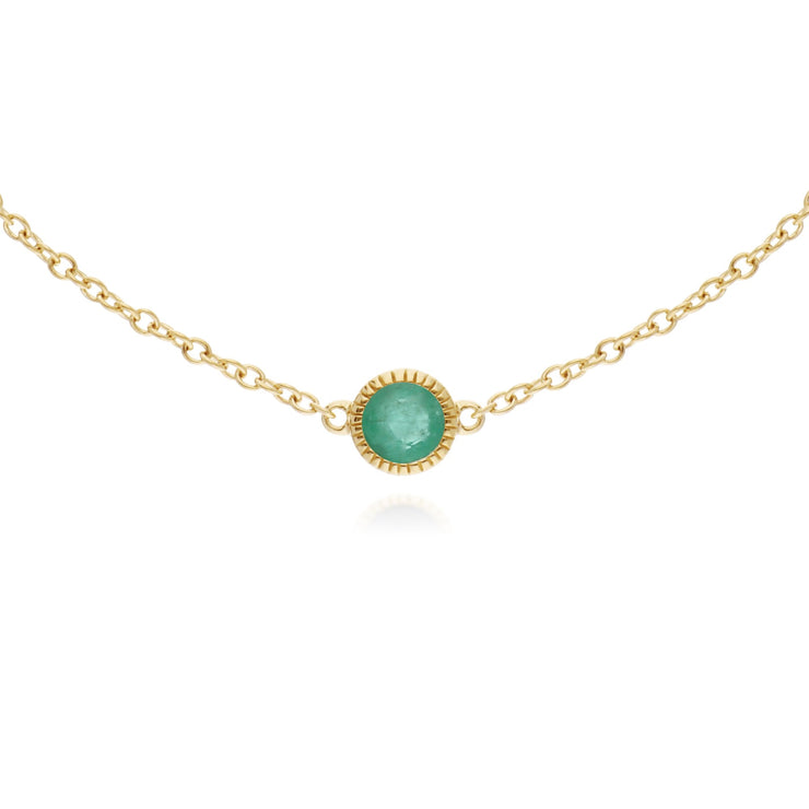 Classic Milgrain Single Emerald Bracelet Image 1