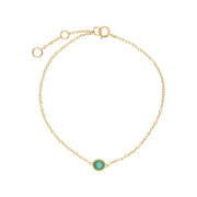 Classic Milgrain Single Emerald Bracelet Image 2