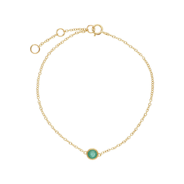 Classic Milgrain Single Emerald Bracelet Image 2