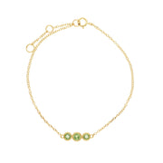 Classic Milgrain Trilogy Peridot Bracelet Image 2