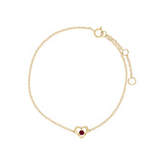 Classic Ruby Heart Bracelet Image 2