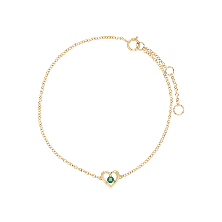 Classic Emerald Heart Bracelet Image 2
