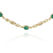 Classic Emerald & Diamond Tennis Bracelet Image 1