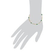 Classic Emerald & Diamond Tennis Bracelet Image 3