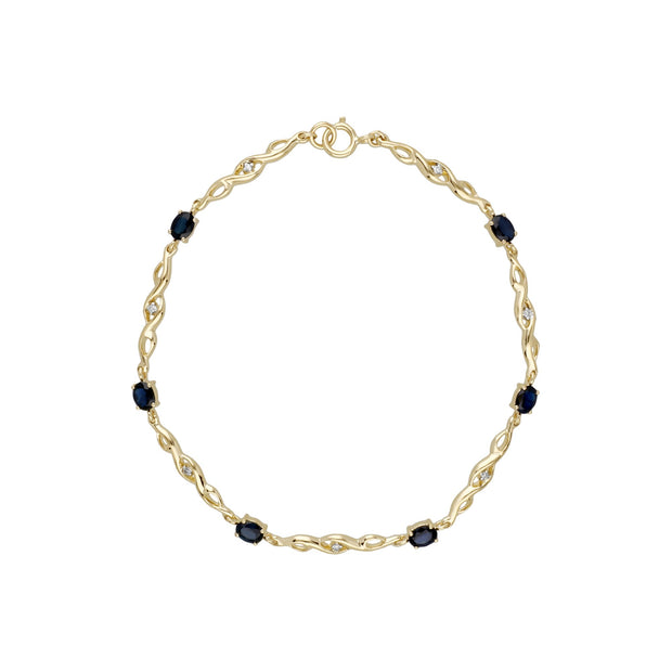 Classic Sapphire & Diamond Tennis Bracelet Image 2