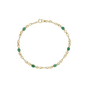Classic Emerald & Diamond Infinity Bracelet Image 2