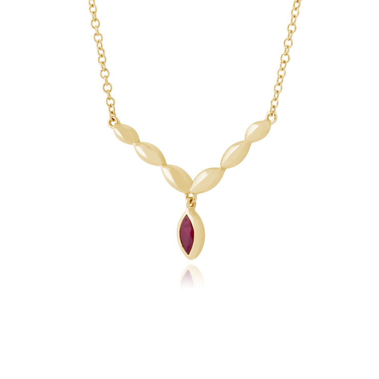 Classic Ruby Drop Earrings & Necklace Set Image 5