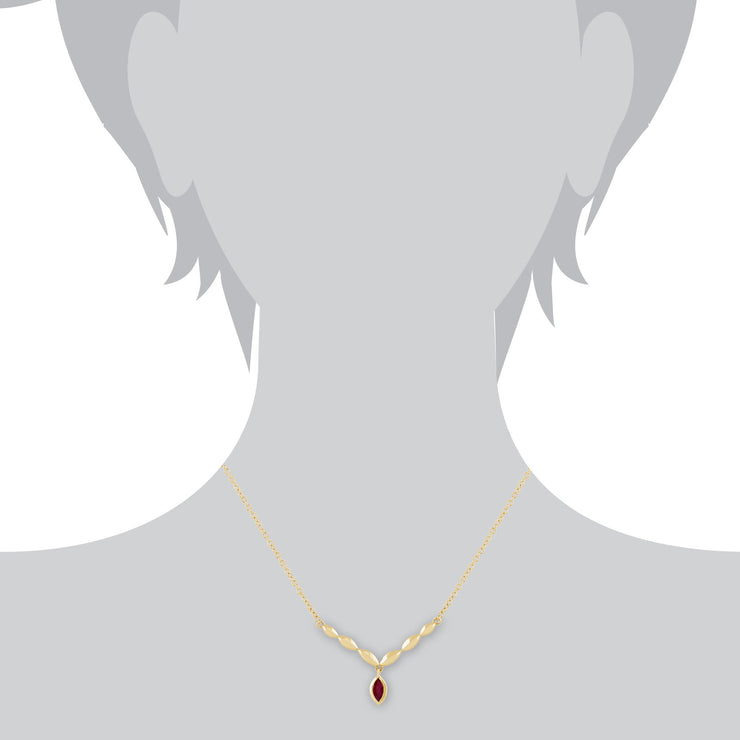 Classic Ruby Drop Earrings & Necklace Set Image 6