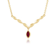 Classic Ruby Drop Earrings & Necklace Set Image 4