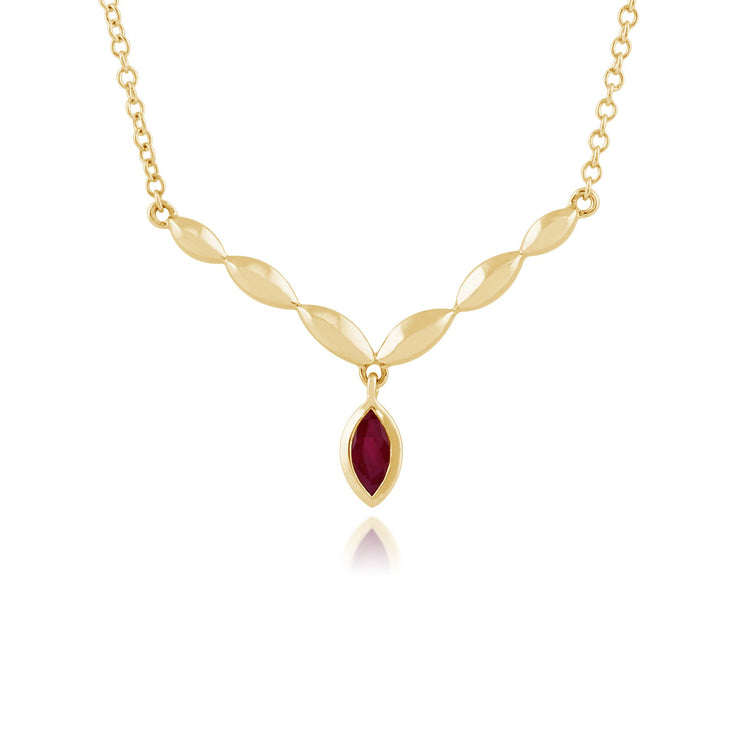 Classic Ruby Drop Earrings & Necklace Set Image 4