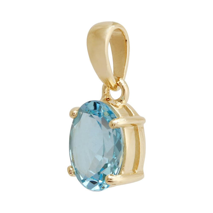 Classic Blue Topaz Pendant Image 2