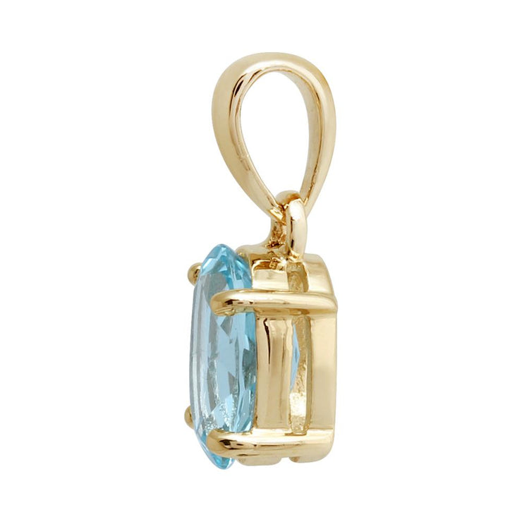 Classic Blue Topaz Pendant Image 3