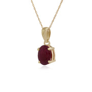Classic Oval Ruby Pendant Image 2