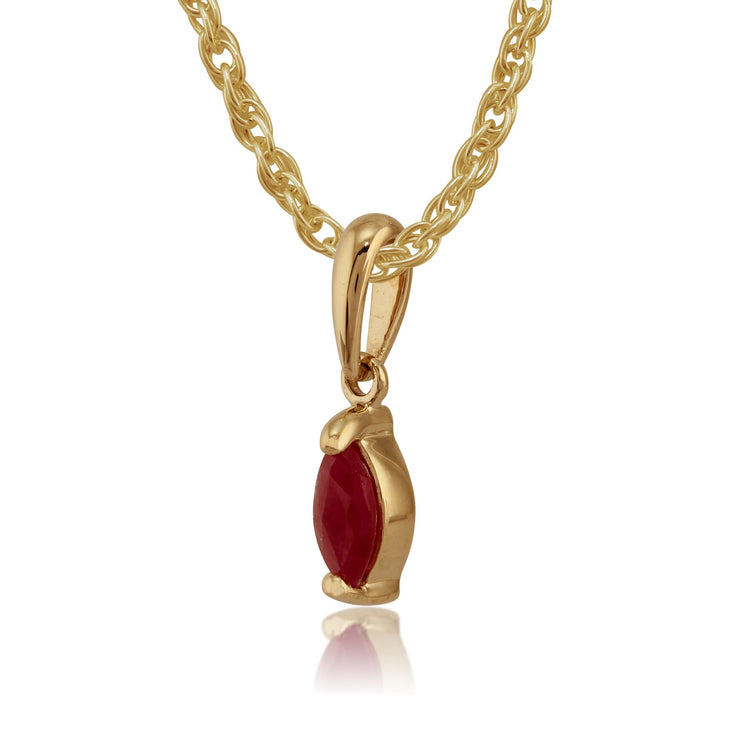 Classic Ruby Stud Earrings & Pendant Set Image 4