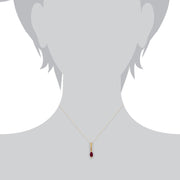 Classic Ruby Stud Earrings & Pendant Set Image 5